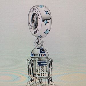 Pandora Star Wars Droid Charm in Silver and Blue